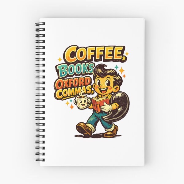 Item preview, Coffee Books Oxford Commas designed and sold by LuveraxArt.