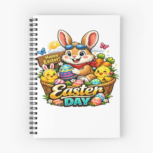 Item preview, Cute Easter Bunny With Colorful Eggs – Happy Easter Day designed and sold by MOUZAT.