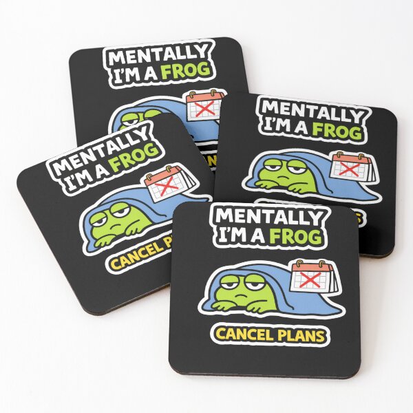 Item preview, Mentally I’m a Frog Cancel Plans – Funny Introvert Frog Meme designed and sold by VibeOffline Studio.