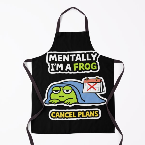 Item preview, Mentally I’m a Frog Cancel Plans – Funny Introvert Frog Meme designed and sold by VibeOffline Studio.