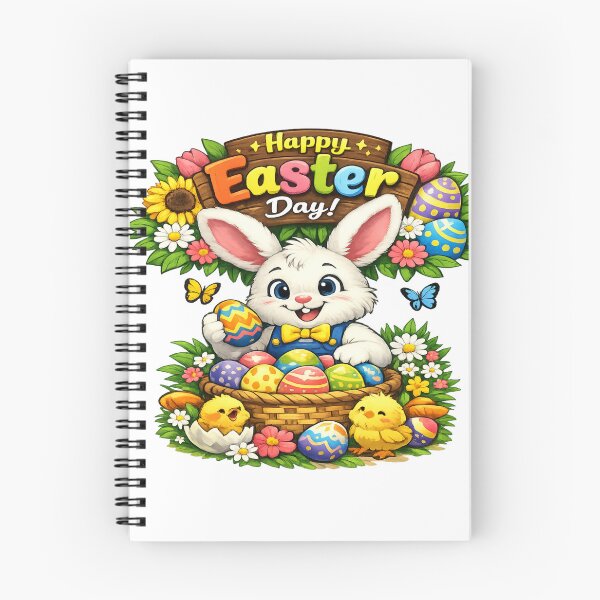 Item preview, Cute Easter Bunny With Colorful Eggs – Happy Easter Day designed and sold by MOUZAT.