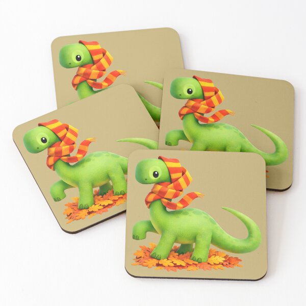 Item preview, Long-necked dinosaur with scarf designed and sold by Kokoristudio.