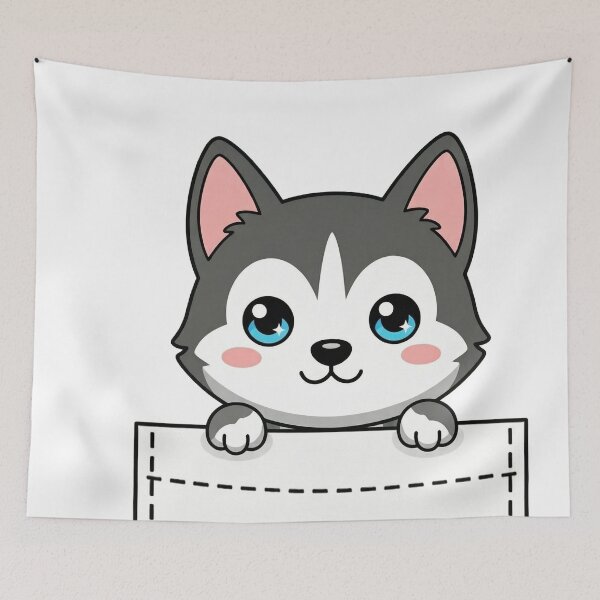 Item preview, Cute Pocket Husky designed and sold by  Side Quest Studio.