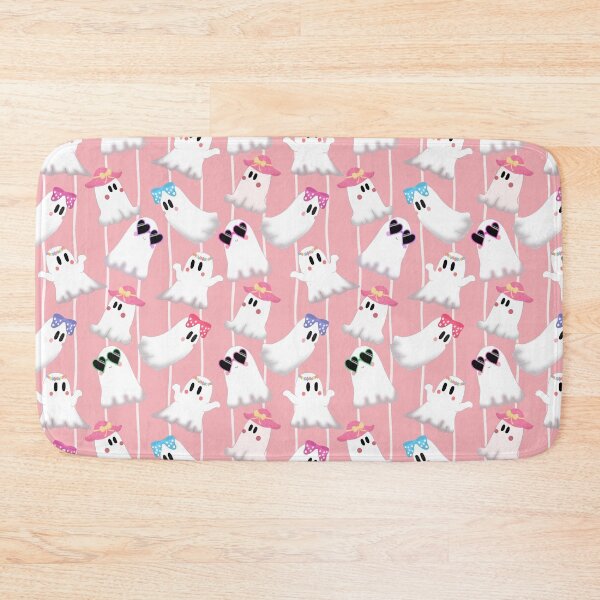Item preview, Cute little ghosts with pink background designed and sold by Snookies Prints.