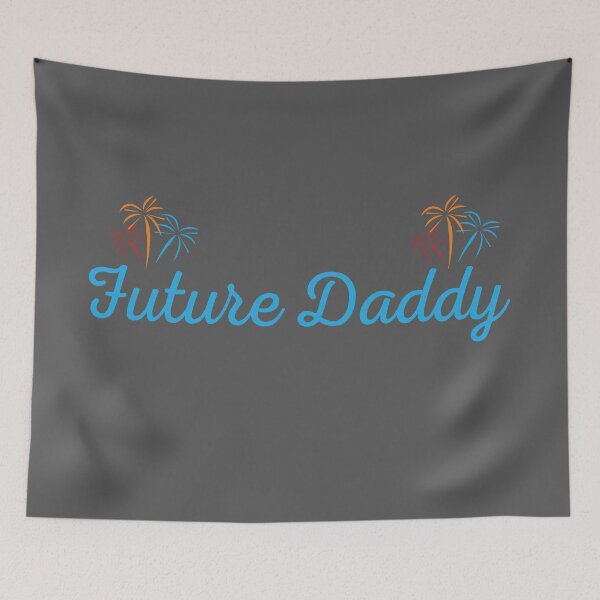 Item preview, Future Daddy Text with Tropical Palms designed and sold by Arturo Daniel Garcia Palomo.