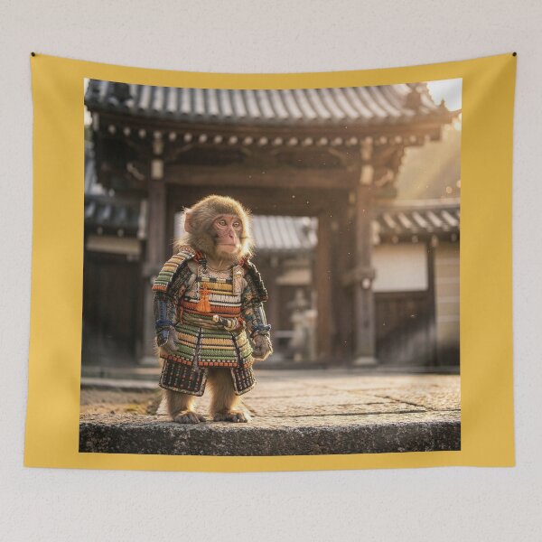 Item preview, Snow Monkey Samurai designed and sold by Tridentulus.