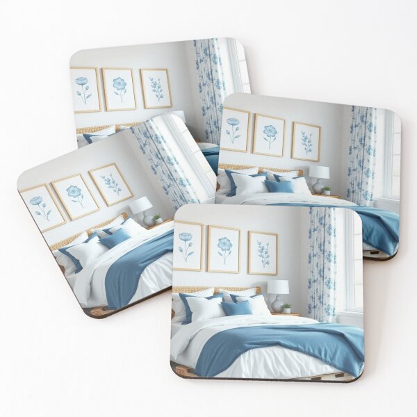 Item preview, Coastal Blue and Organic Modern Bedroom Oasis designed and sold by Vida e Arte.