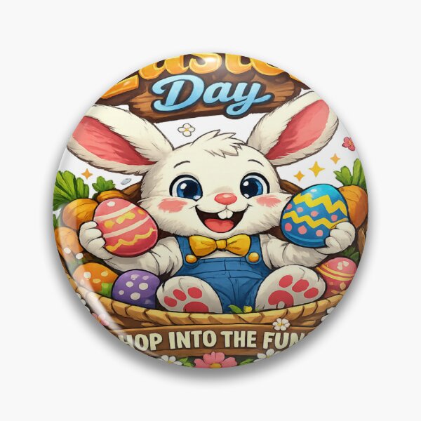 Item preview, Cute Easter Bunny With Colorful Eggs – Happy Easter Day designed and sold by MOUZAT.