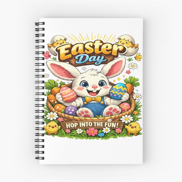 Item preview, Cute Easter Bunny With Colorful Eggs – Happy Easter Day designed and sold by MOUZAT.