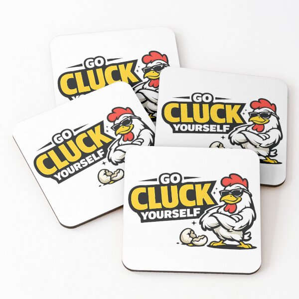Item preview, Go Cluck Yourself Cool Chicken Cartoon Bold Vector Sarcastic Farm Humor designed and sold by Thread-Riot.