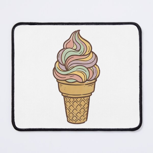 Item preview, Retro Pastel Soft Serve Ice Cream  designed and sold by urbinet.