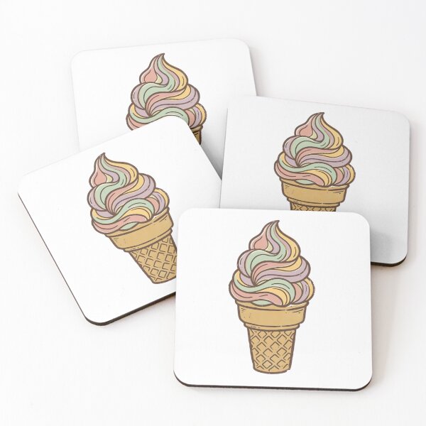 Item preview, Retro Pastel Soft Serve Ice Cream  designed and sold by urbinet.
