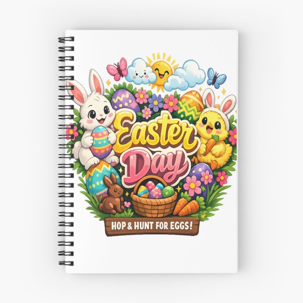 Item preview, Cute Easter Bunny With Colorful Eggs – Happy Easter Day designed and sold by MOUZAT.
