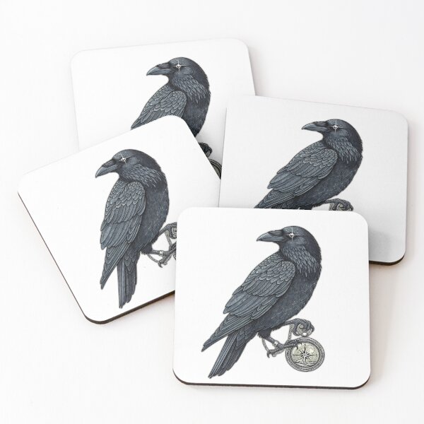 Item preview, Raven with Moonlit Compass Charm designed and sold by pumsquare.