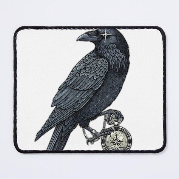 Item preview, Raven with Moonlit Compass Charm designed and sold by pumsquare.