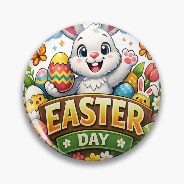 Item preview, Cute Easter Bunny With Colorful Eggs – Happy Easter Day designed and sold by MOUZAT.