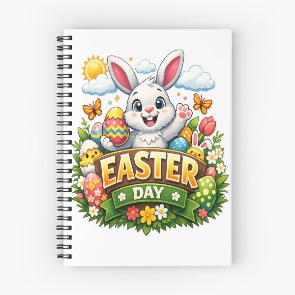 Item preview, Cute Easter Bunny With Colorful Eggs – Happy Easter Day designed and sold by MOUZAT.
