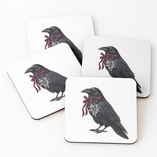 Item preview, Raven with Botanical Brooch and Velvet Bow designed and sold by pumsquare.