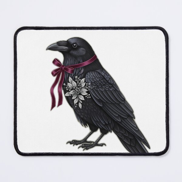 Item preview, Raven with Botanical Brooch and Velvet Bow designed and sold by pumsquare.