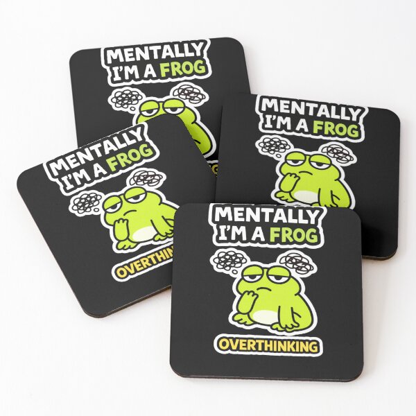 Item preview, Mentally I’m a Frog Overthinking – Funny Anxiety Frog Meme designed and sold by VibeOffline Studio.