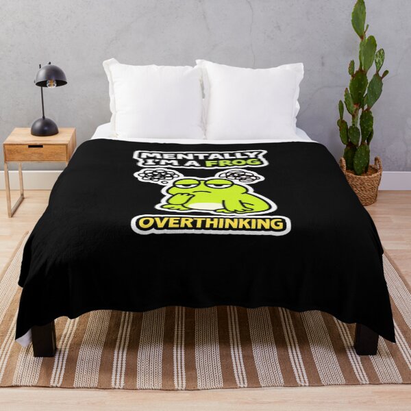 Item preview, Mentally I’m a Frog Overthinking – Funny Anxiety Frog Meme designed and sold by VibeOffline Studio.