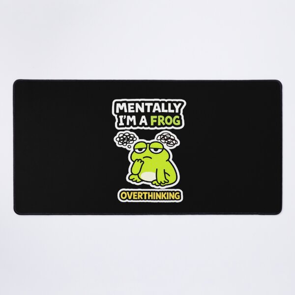 Item preview, Mentally I’m a Frog Overthinking – Funny Anxiety Frog Meme designed and sold by VibeOffline Studio.