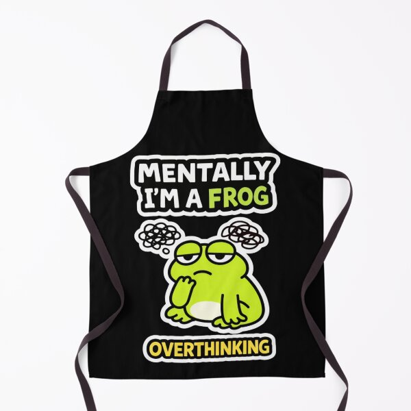Item preview, Mentally I’m a Frog Overthinking – Funny Anxiety Frog Meme designed and sold by VibeOffline Studio.