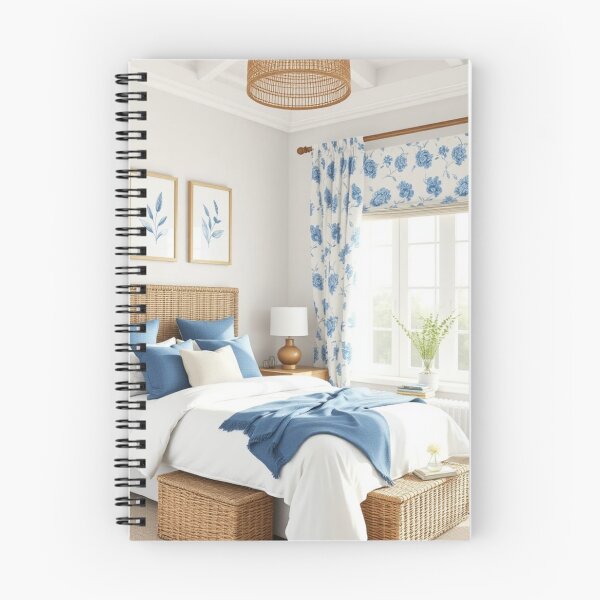 Item preview, Blue Coastal Bedroom with Natural Woven Textures designed and sold by Vida e Arte.