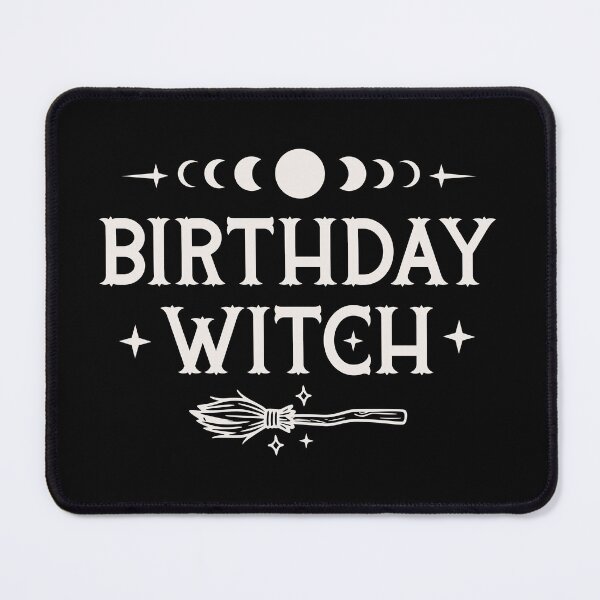 Item preview, Celestial Birthday Witch - Mystical Moon Phase and Broomstick Art designed and sold by LinaValearte.