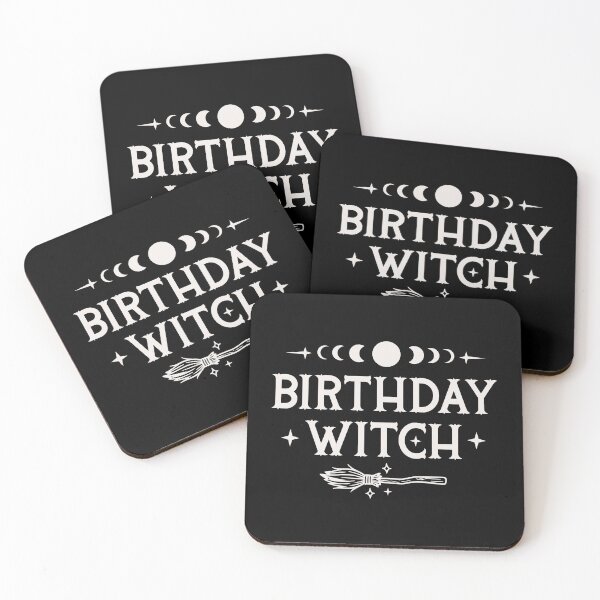 Item preview, Celestial Birthday Witch - Mystical Moon Phase and Broomstick Art designed and sold by LinaValearte.