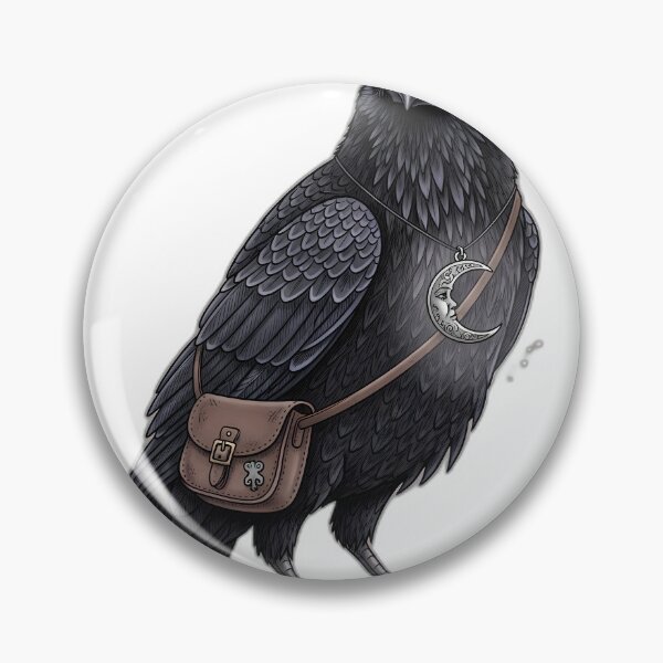 Item preview, Crow with Crescent Charm and Little Satchel designed and sold by pumsquare.
