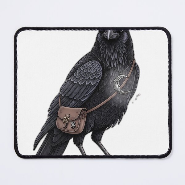 Item preview, Crow with Crescent Charm and Little Satchel designed and sold by pumsquare.