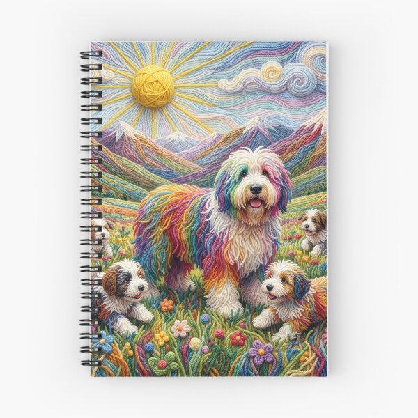 Item preview, Yarn Sheepdog and Puppies in Yarn Meadow designed and sold by Tridentulus.