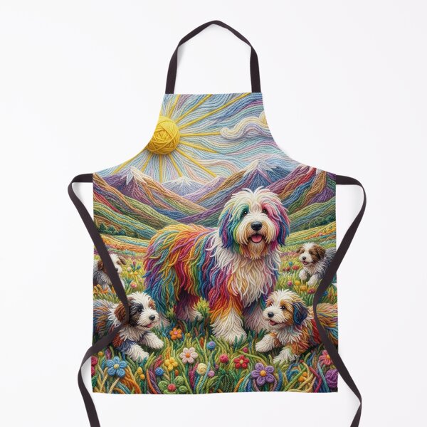 Item preview, Yarn Sheepdog and Puppies in Yarn Meadow designed and sold by Tridentulus.