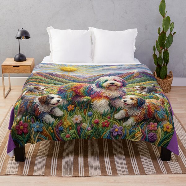 Item preview, Yarn Sheepdog and Puppies in Yarn Meadow designed and sold by Tridentulus.