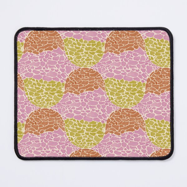 Item preview, Tortoise Shell Pebble Mosaic Pattern_Terracotta_Olive_Pink designed and sold by YaldiDesign.