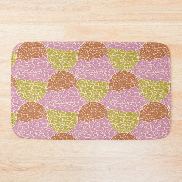 Item preview, Tortoise Shell Pebble Mosaic Pattern_Terracotta_Olive_Pink designed and sold by YaldiDesign.