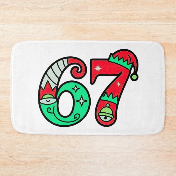 Item preview, funny 67 elf hat christmas six seven meme designed and sold by ArtDesignTp.