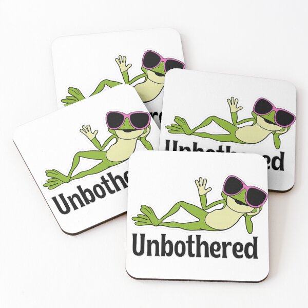Item preview, Unbothered Frog Sticker – Cool Frog with Pink Sunglasses designed and sold by JolaDesignss.