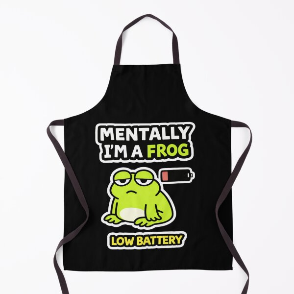 Item preview, Mentally I’m a Frog Low Battery – Funny Social Battery Meme designed and sold by VibeOffline Studio.