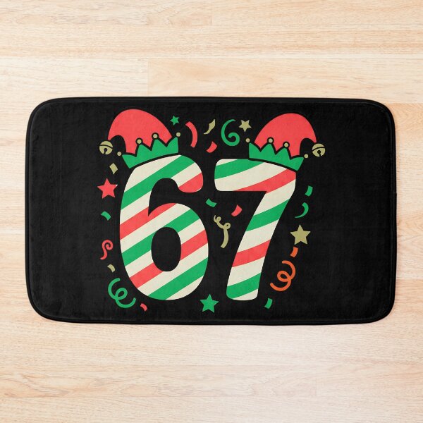 Item preview, funny six seven christmas elf hat meme art designed and sold by ArtDesignTp.