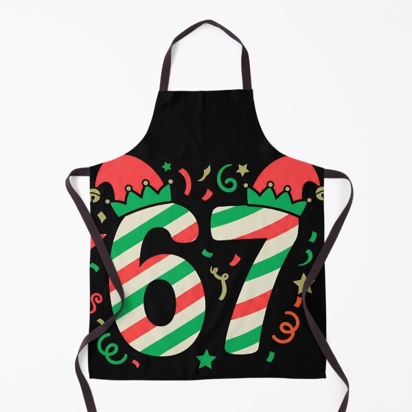 Item preview, funny six seven christmas elf hat meme art designed and sold by ArtDesignTp.