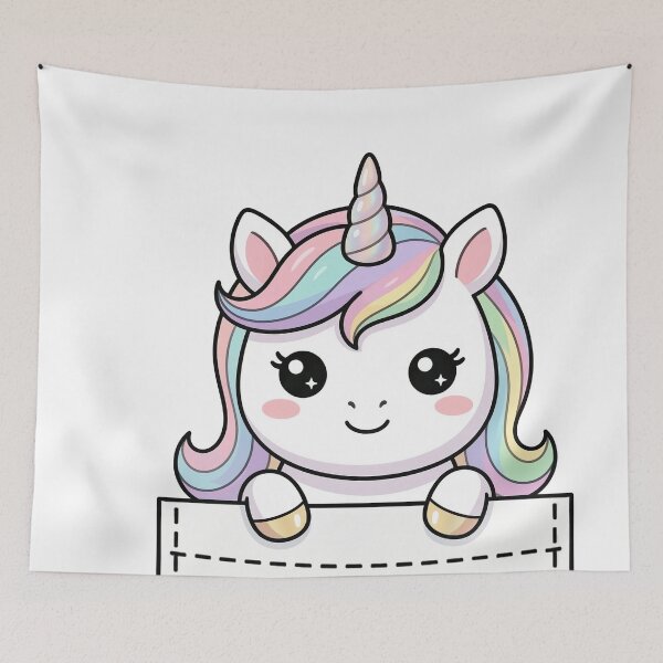 Item preview, Cute Pocket Unicorn designed and sold by  Side Quest Studio.
