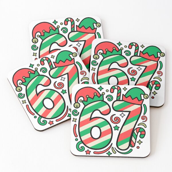 Item preview, viral 67 christmas elf hat six seven meme design designed and sold by ArtDesignTp.