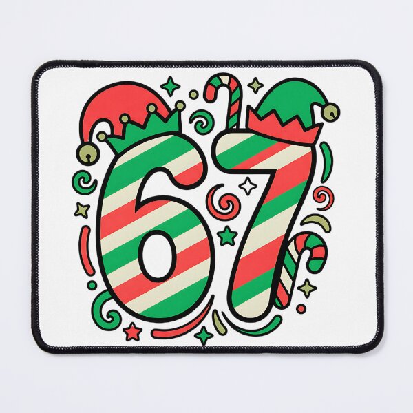 Item preview, viral 67 christmas elf hat six seven meme design designed and sold by ArtDesignTp.