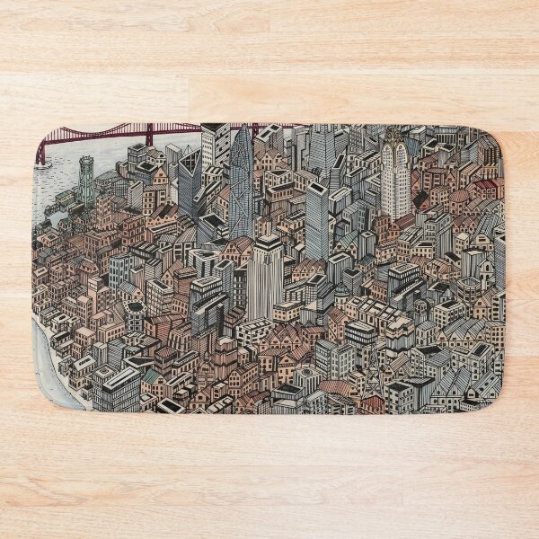 Item preview, California San Francisco map drawing designed and sold by oliver polanski.