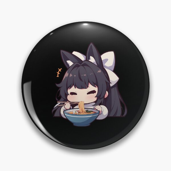 Item preview, Takao Azur Lane Chibi Ramen Kawaii Noodles Serious Slurp designed and sold by mildaclairmo.