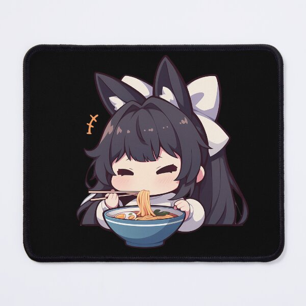 Item preview, Takao Azur Lane Chibi Ramen Kawaii Noodles Serious Slurp designed and sold by mildaclairmo.