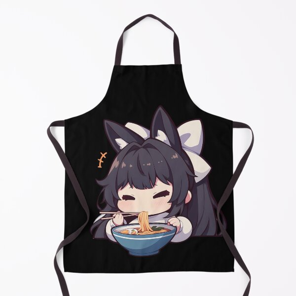 Item preview, Takao Azur Lane Chibi Ramen Kawaii Noodles Serious Slurp designed and sold by mildaclairmo.