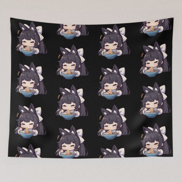 Item preview, Takao Azur Lane Chibi Ramen Kawaii Noodles Serious Slurp designed and sold by mildaclairmo.